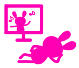 Silhouette rabbit sticker #4772461