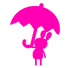 Silhouette rabbit sticker #4772463