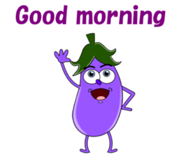 Conversation with eggplant English sticker #4772665