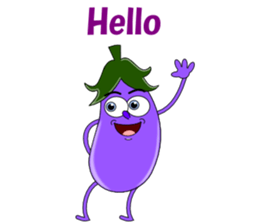 Conversation with eggplant English sticker #4772666