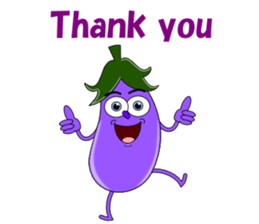 Conversation with eggplant English sticker #4772668