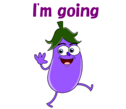 Conversation with eggplant English sticker #4772669