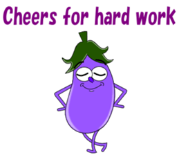 Conversation with eggplant English sticker #4772671