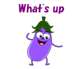 Conversation with eggplant English sticker #4772672
