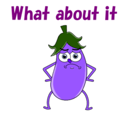 Conversation with eggplant English sticker #4772673