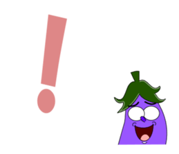 Conversation with eggplant English sticker #4772679