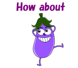 Conversation with eggplant English sticker #4772682
