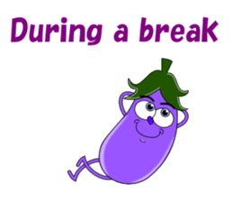 Conversation with eggplant English sticker #4772685