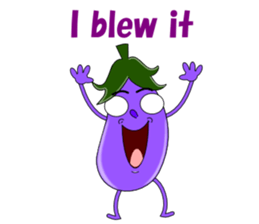 Conversation with eggplant English sticker #4772691