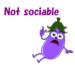 Conversation with eggplant English sticker #4772694