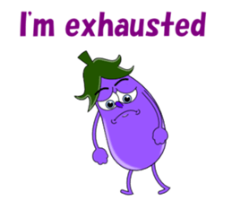 Conversation with eggplant English sticker #4772697