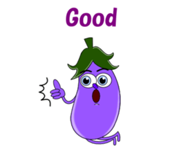 Conversation with eggplant English sticker #4772700