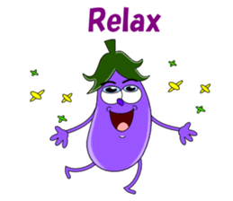 Conversation with eggplant English sticker #4772701