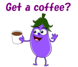 Conversation with eggplant English sticker #4772702