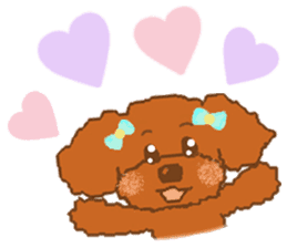 Fluffy Poodles 1 sticker #4773031