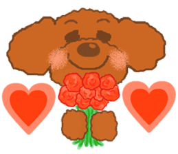 Fluffy Poodles 1 sticker #4773032