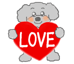 Fluffy Poodles 1 sticker #4773033