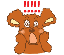 Fluffy Poodles 1 sticker #4773036