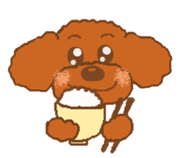Fluffy Poodles 1 sticker #4773040