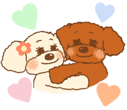 Fluffy Poodles 1 sticker #4773050