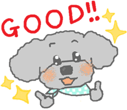 Fluffy Poodles 1 sticker #4773053