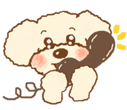 Fluffy Poodles 1 sticker #4773057