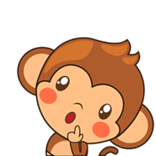 Chiki the cute monkey version 2 sticker #4773506