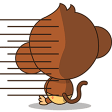 Chiki the cute monkey version 2 sticker #4773508