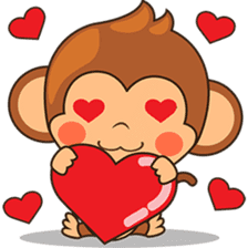 Chiki the cute monkey version 2 sticker #4773509