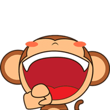 Chiki the cute monkey version 2 sticker #4773511