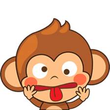 Chiki the cute monkey version 2 sticker #4773512