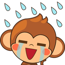 Chiki the cute monkey version 2 sticker #4773513