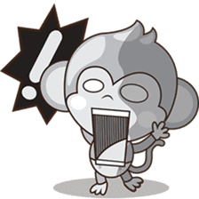 Chiki the cute monkey version 2 sticker #4773514