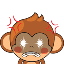 Chiki the cute monkey version 2 sticker #4773516