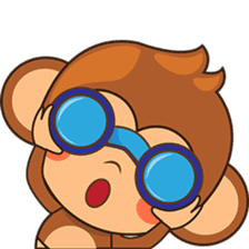 Chiki the cute monkey version 2 sticker #4773517