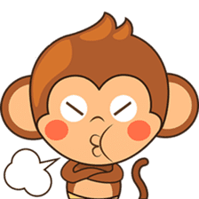 Chiki the cute monkey version 2 sticker #4773518