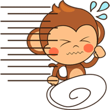 Chiki the cute monkey version 2 sticker #4773519