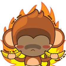 Chiki the cute monkey version 2 sticker #4773520
