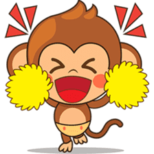 Chiki the cute monkey version 2 sticker #4773521