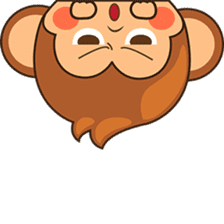 Chiki the cute monkey version 2 sticker #4773523