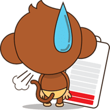 Chiki the cute monkey version 2 sticker #4773524