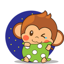 Chiki the cute monkey version 2 sticker #4773525
