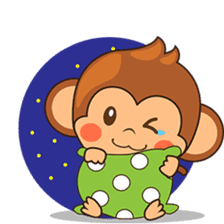Chiki the cute monkey version 2 sticker #4773525