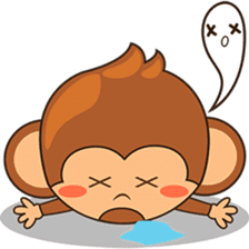 Chiki the cute monkey version 2 sticker #4773526