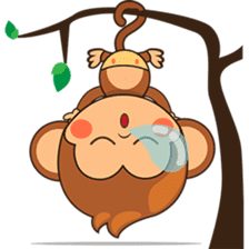 Chiki the cute monkey version 2 sticker #4773529