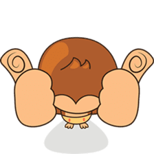 Chiki the cute monkey version 2 sticker #4773532