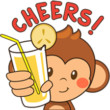 Chiki the cute monkey version 2 sticker #4773533