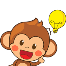 Chiki the cute monkey version 2 sticker #4773534