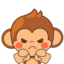 Chiki the cute monkey version 2 sticker #4773536