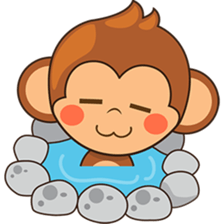 Chiki the cute monkey version 2 sticker #4773541